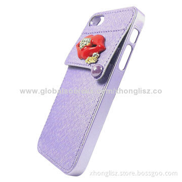 Cute card holder series PU leather case for iPhone 5/5s, OEM are welcomed